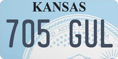 KS license plate 705GUL