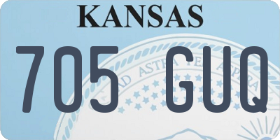 KS license plate 705GUQ