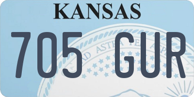 KS license plate 705GUR