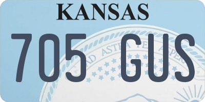 KS license plate 705GUS