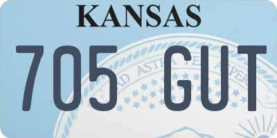 KS license plate 705GUT