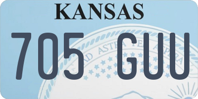 KS license plate 705GUU
