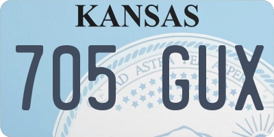 KS license plate 705GUX