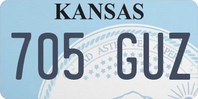 KS license plate 705GUZ