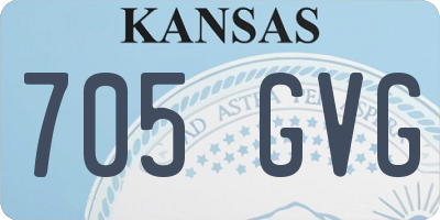 KS license plate 705GVG