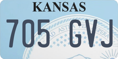 KS license plate 705GVJ