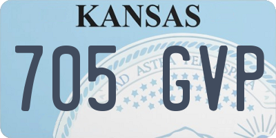 KS license plate 705GVP