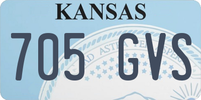 KS license plate 705GVS
