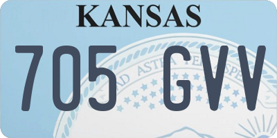 KS license plate 705GVV