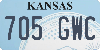 KS license plate 705GWC