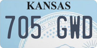 KS license plate 705GWD