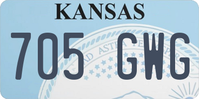 KS license plate 705GWG