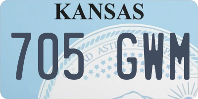 KS license plate 705GWM
