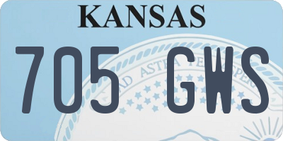 KS license plate 705GWS
