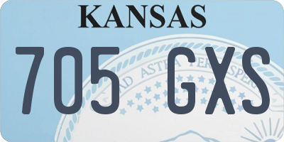 KS license plate 705GXS