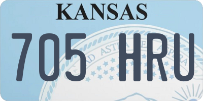 KS license plate 705HRU