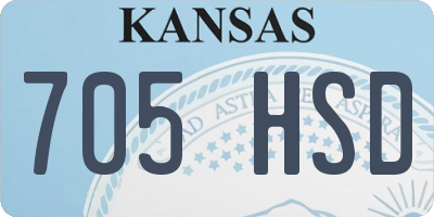 KS license plate 705HSD