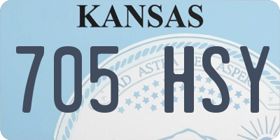 KS license plate 705HSY
