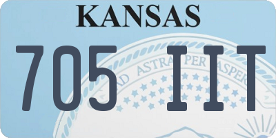 KS license plate 705IIT
