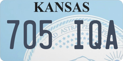 KS license plate 705IQA