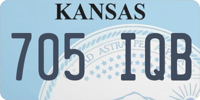 KS license plate 705IQB