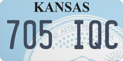 KS license plate 705IQC