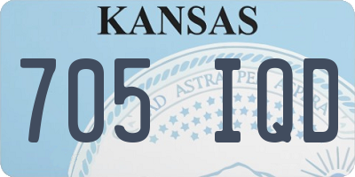 KS license plate 705IQD