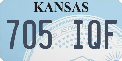 KS license plate 705IQF