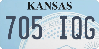 KS license plate 705IQG