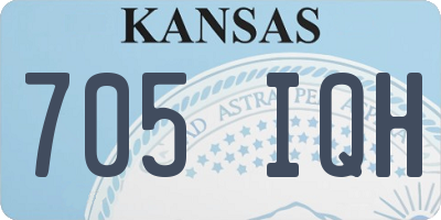 KS license plate 705IQH