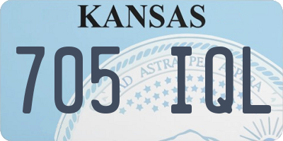 KS license plate 705IQL