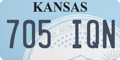 KS license plate 705IQN
