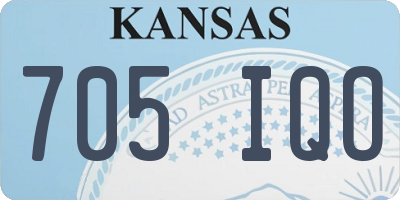 KS license plate 705IQO