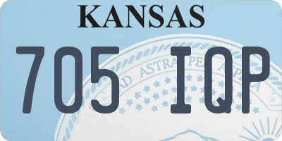 KS license plate 705IQP