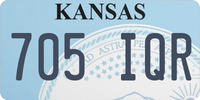 KS license plate 705IQR