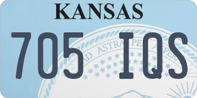 KS license plate 705IQS