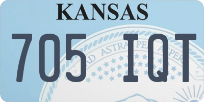 KS license plate 705IQT