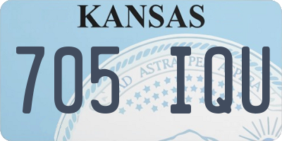 KS license plate 705IQU