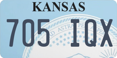 KS license plate 705IQX