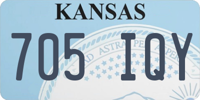 KS license plate 705IQY