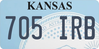 KS license plate 705IRB
