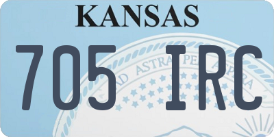 KS license plate 705IRC