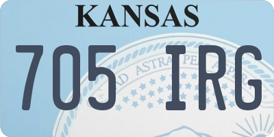 KS license plate 705IRG