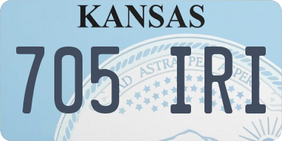 KS license plate 705IRI