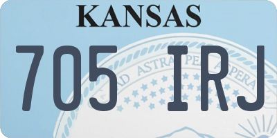 KS license plate 705IRJ