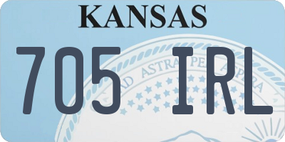 KS license plate 705IRL