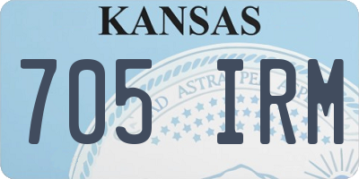 KS license plate 705IRM