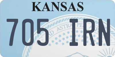 KS license plate 705IRN