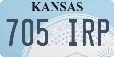 KS license plate 705IRP