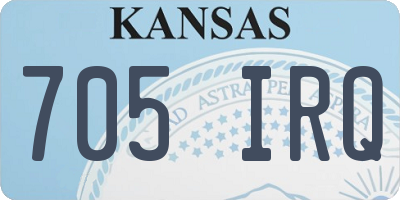 KS license plate 705IRQ